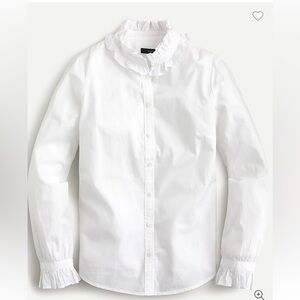 NWT J. CREW RUFFLE TRIM SHIRT